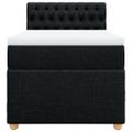 vidaXL Posteľný rám boxspring s matracom čierny 90x200 cm látka