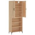 vidaXL Vysoká skrinka dub sonoma 69,5x34x180 cm spracované drevo