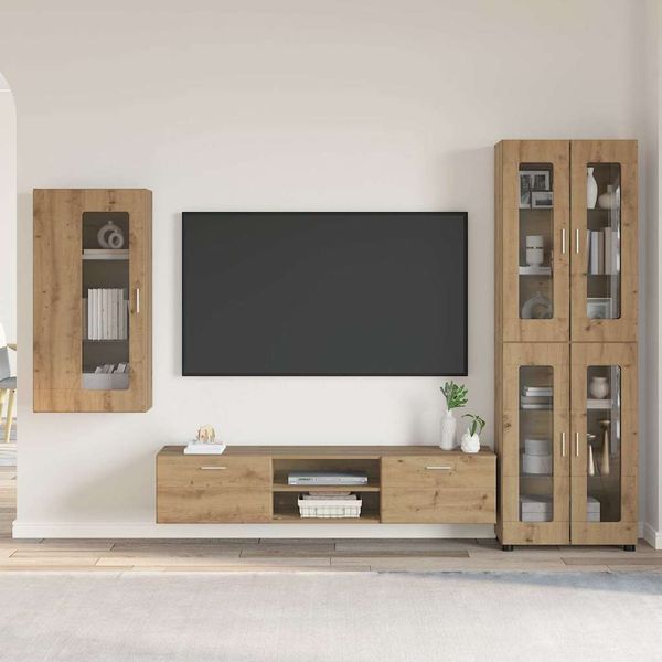 vidaXL Zostava TV skriniek FLORIN 3 pcs Remeselný dub Kompozitné drevo