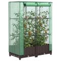 vidaXL Záhon s krytom na skleník ratanový vzhľad 80x40x123 cm