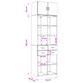 vidaXL Úložný kabinet so policami Čierny dub 70 x 42,5 x 225 cm