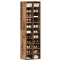 VidaXL Skrinka na topánky Old Wood 54x34x183 cm Engineered Wood