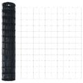 vidaXL Európsky plot s hrotmi 10 x 1,4 m PVC potiahnutá oceľ Sivá