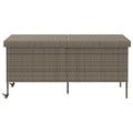 vidaXL záhradný úložný box s kolieskami sivý 160x55x75 cm polyratan