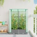 vidaXL Záhon s krytom na skleník ratanový vzhľad 80x40x123 cm