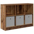 vidaXL Servírovacia skriňa Staré drevo 88,5 x 27,5 x 63,5 cm