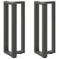 vidaXL Nohy konzolového stolíka v tvare T, 2 ks, antracitové, 25x28x(72-73) cm, oceľ