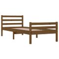 vidaXL Posteľný rám medový drevený masív 75x190cm malé jednolôžko