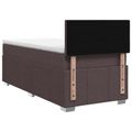 vidaXL Posteľ boxspring s matracom Tmavohnedá 100 x 200 cm Látka