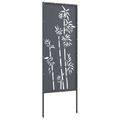 vidaXL Záhradná clona na súkromie Kvetinový Antracit 50 x 140 cm