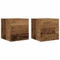 vidaXL Nástenná TV skrinky 2 ks staré drevo 30,5x30x30 cm