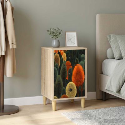 vidaXL Nočný stolík ZAANDAM Dub sonoma 36 x 33 x 60 cm