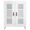 vidaXL Komoda lesklá biela 69,5x34x90 cm spracované drevo