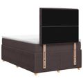 vidaXL LED boxspring posteľ s matracom Tmavohnedá 120 x 200 cm Látka