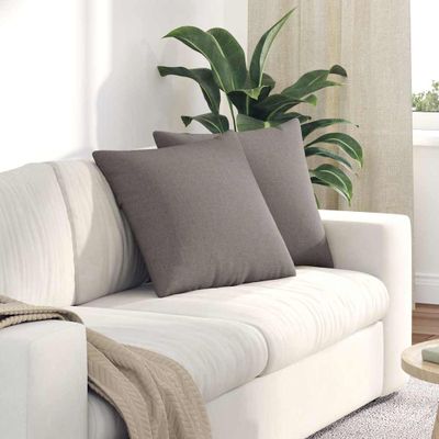 vidaXL Vankúše na pohovku 2 pcs Sivohnedá 50 x 50 cm látka