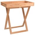 vidaXL Skladací podnosový stolík 52x36x56,5 cm masívny orech