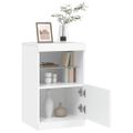 vidaXL Komoda s LED svetlami biela 41x37x67 cm