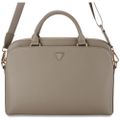 Guess Computer Bag Grained PU Zipper Pocket & Triangle Logo for 15" Laptop Brown