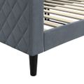 vidaXL Denná posteľ tmavosivá 90x200 cm zamat
