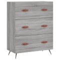 vidaXL Vysoká skrinka sivý dub sonoma 69,5x34x180 cm spracované drevo