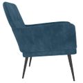 VidaXL Kreslo modré 62x79x79 cm zamat