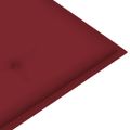 vidaXL Lavička Batavia s vínovočervenou podložkou 150 cm tíkový masív