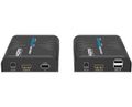 XtendLan HDMI přenos po LAN, vysílač a přijímač, UDP/Multicast, 100Mbps@1080p, přenos USB, funkce KVM Extender vysílac, HDMI KVM over IP, 1080P@60Hz, dosah 120 m, CAT6, ipcolor STREAM, KVM, 256 vstupu, DC 5V/1A