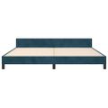 vidaXL Rám postele bez matraca tmavomodrý 200x200 cm zamat
