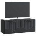 vidaXL Nástenná TV skrinka Čierna 78,5 x 31 x 30 cm Kompozitné drevo