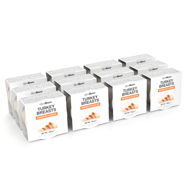 Morčacie prsia marinované vo vode - GymBeam, 12 x 155 g