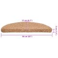 vidaXL Schodové rohože 30 ks 56x17x3 cm béžové, polkruhové
