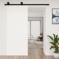 vidaXL Dvere do stodoly biele 90x1,8x214 cm masívna borovica