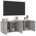 vidaXL TV skrinky nástenné 2 ks sivé sonoma 60x30x41 cm