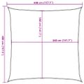 vidaXL Tieniaca plachta 160 g/m², červená 4x4 m, HDPE