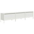 vidaXL TV skrinka biela 202x39x43,5 cm oceľ valcovaná za studena
