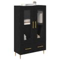 vidaXL Highboard so zásuvkou Čierny dub 69,5 x 31 x 115 cm