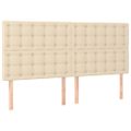 vidaXL Boxspring posteľ s matracom krémová 200x200 cm látka