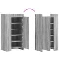 vidaXL Botník sivý dub sonoma 52x37,5x100 cm kompozitné drevo