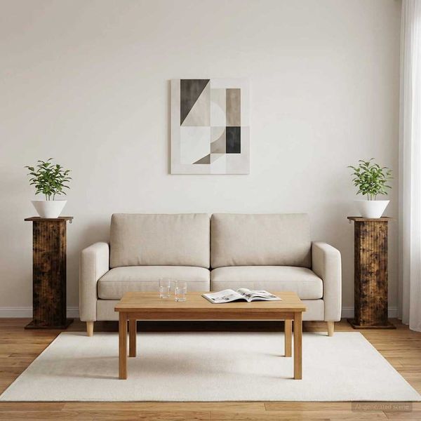 vidaXL Stojan na rastliny 2 pcs Dymový dub 30,5 x 30 x 80,5 cm