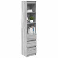 vidaXL Highboard Grey Sonoma 37,5x35x180 cm Engineered Wood