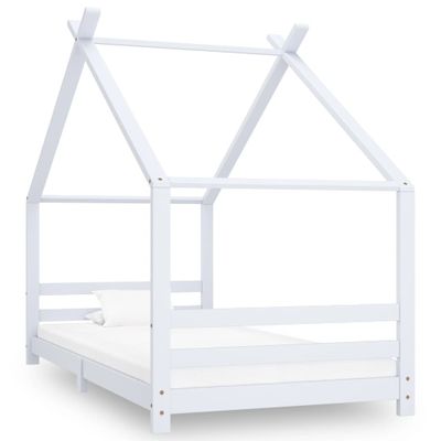 vidaXL Rám detskej postele biely 90x200 cm borovicový masív