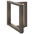 vidaXL Nohy konferenčného stolíka v tvare T, 2 ks, prírodná oceľ, 50x25x(42-43) cm, oceľové