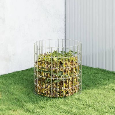 vidaXL Záhradný kompostér Ø50x50 cm pozinkovaná oceľ