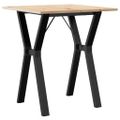 vidaXL Jedálenský stolík v tvare Y 70x70x75 cm borovica a oceľ