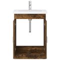 vidaXL Sada kúpeľňového nábytku Dymový dub 61 x 40 x 84,5 cm