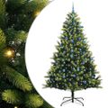vidaXL Umelý skladací vianočný stromček 300 LED diód Zelená 240 cm