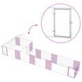vidaXL Kurník so strechou a dvorom 2 ks Strieborná 7 x 2 x 1,5 m
