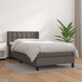 vidaXL Boxspring posteľ s matracom sivá 90x190 cm umelá koža