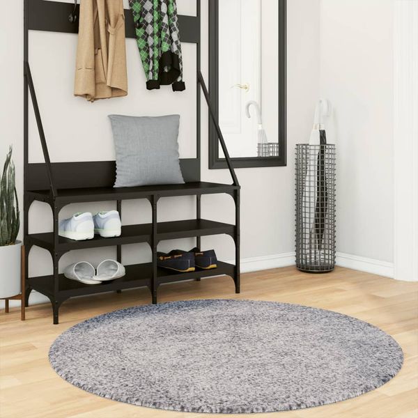 vidaXL Shaggy koberec PAMPLONA, vysoký vlas, moderný, modrý Ø 120 cm