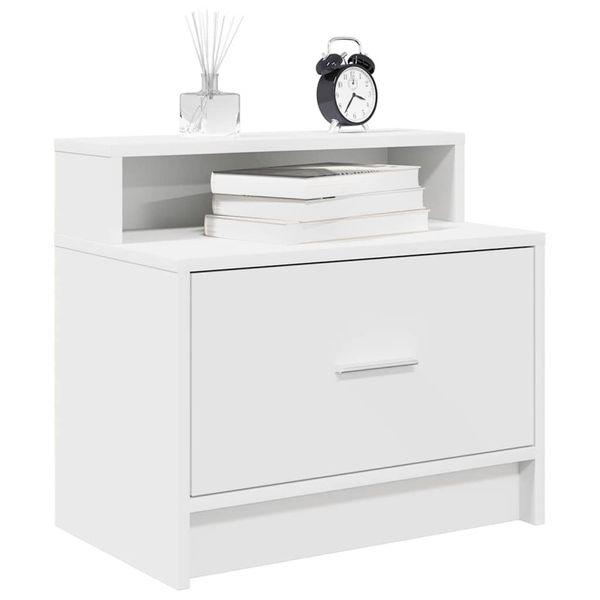 vidaXL Nočné skrinky so zásuvkou 2 ks biele 51x31x47 cm